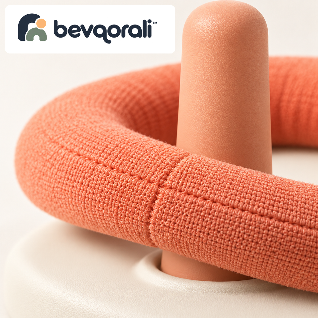 bevqorali™ HaloHop Soft Ring Game — close-up design details