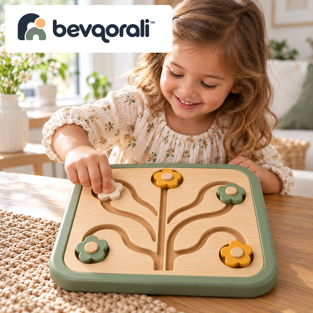 bevqorali™ PathBloom Route Board — playroom setting