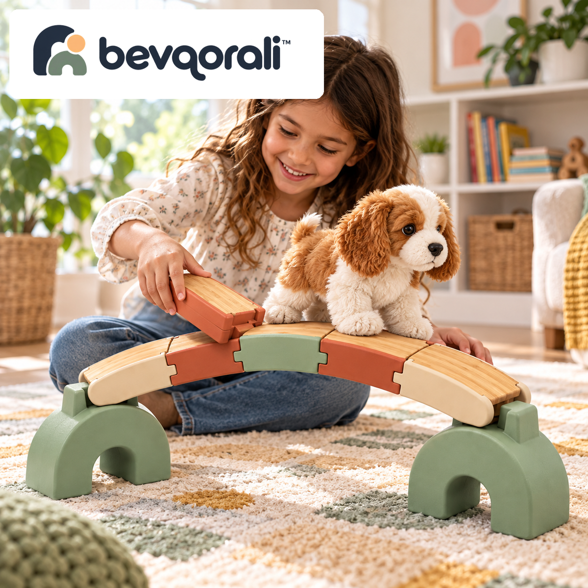 bevqorali™ TerraSpan Bridge Builder — playroom setting