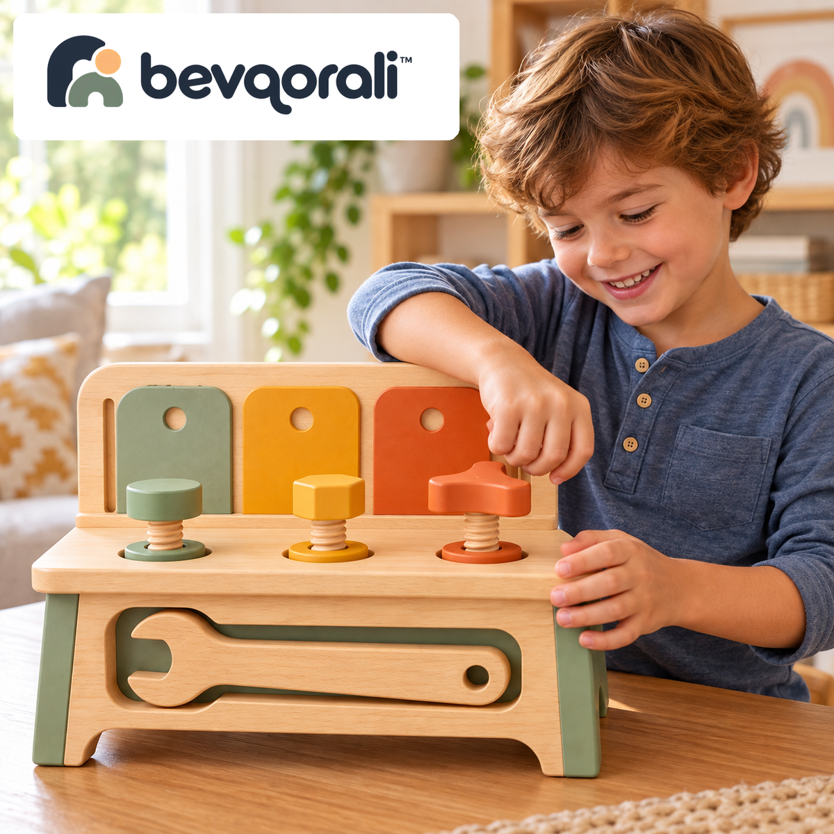bevqorali™ KindCraft Workbench — playroom setting